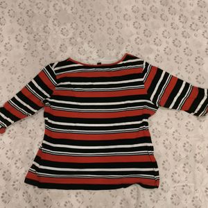 Striped Round Neck Top