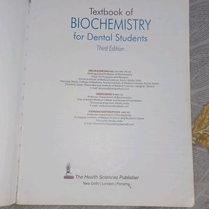 Biochemistry For Dental Students