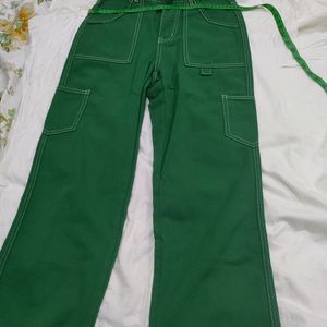 Green Cargo Jeans