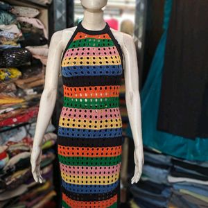 Crochet Multicolour Dress