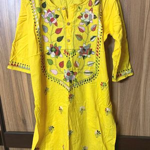 Cotton Katha Stitch Kurta