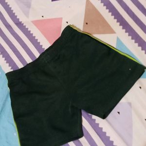 Green Coloured Sports Shorts