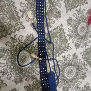 Navy Blue Mirror Belt