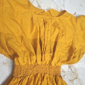 Lovely Mustard Dress For Women's