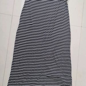 Full Length Black & White Skirt With