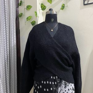 Cross Wrap Pull Over Sweater