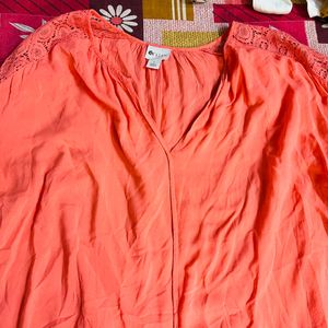 Coral Colour Long Top