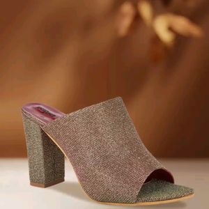 SHOETOPIA Women Copper Woven Design Mules 👠