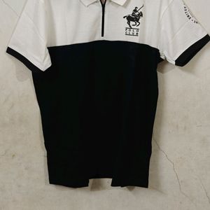 Brand New With Tags Black & White POLO TSHIRT - XL