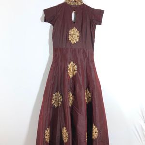 Gown 3set Maroon Embroided (Women’s)