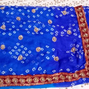 Free Blue Saree