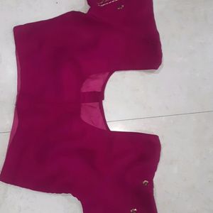 Ambroider Saree With Blouse. Only 1time Used.