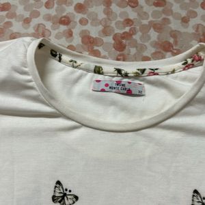 Girls Butterfly Printed Top