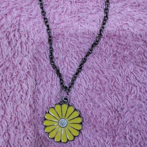 Yellow Flower Neck Chain For Girls