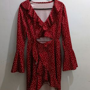 Retro Vintage Cutout Polka dot Dress