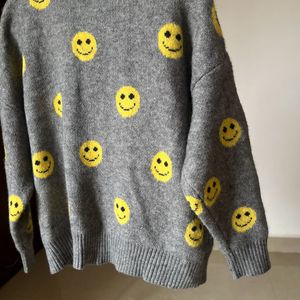 All Over Smile Grey Cardigan 😊