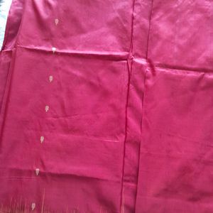 Maroon With Yellow  Silk  Saree (Women)