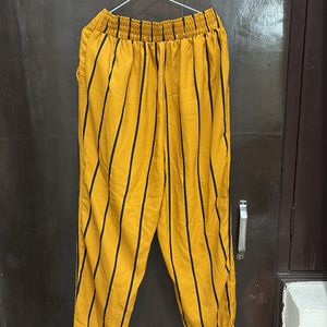 Mustard And Black Trousers