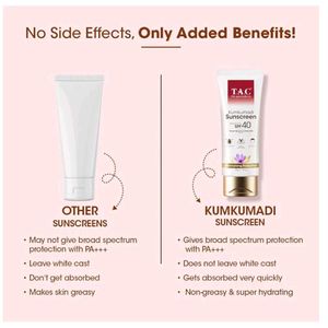 Tac Kumkumadi sunscreen Moisturizing SPF 40 PA+++