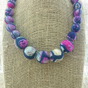 Beautiful Handmade Fabric Necklace