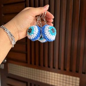 Crochet Evil Eye Keychains