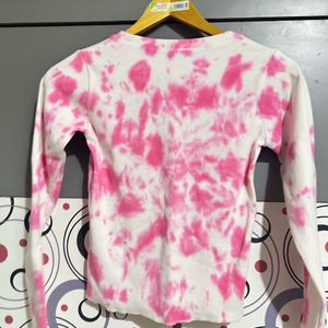 Women Pink Tie Dye Tshirt