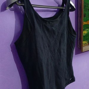 Black Casual Sports Speghetti Or Sando For Girls