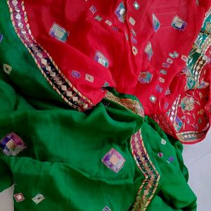 PureRed Green Saree,  Free Not For Negative Rattin