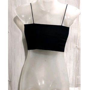 Black Crop Top For women's