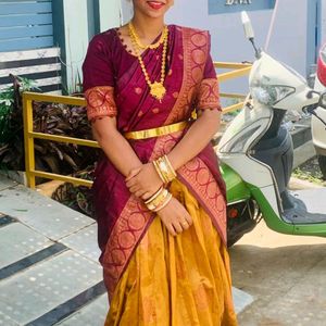 Semi Pattu Half Saree Set