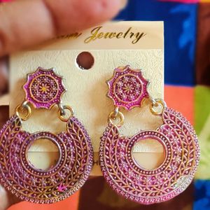 Bohemian Chic Pink Earrings