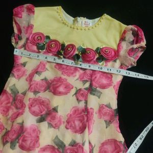 Beautiful Dress Rose Printed