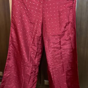 W Red Parallel  Pants