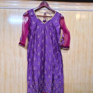 Purple Kurti With Lining (Women's)