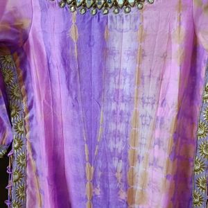 Kurta With Mirror And Skirt