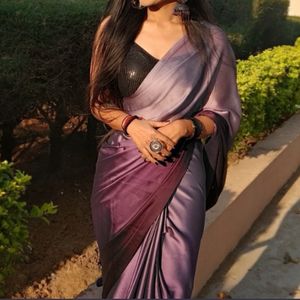 Silk Saree With Blouse💜