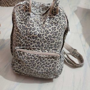 Backpack In Leopard Print (Thrifted)