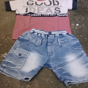 Boys Suit Tshirt And Shorts