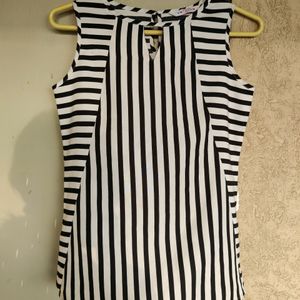 Black And White Stripes Top