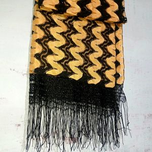 Black/ Yellow Daily Wear Duppata Hijab For Girls