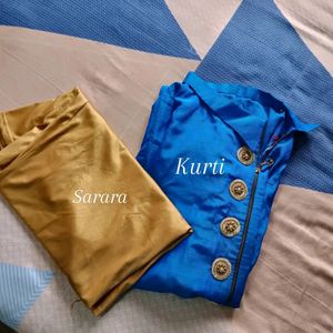 Designed Kurti With Sarara