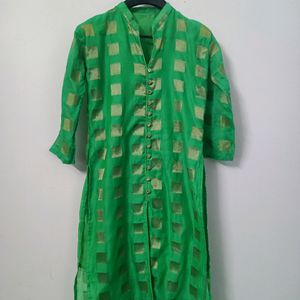 Kurta Top For Women Fluorescent Green Coloured