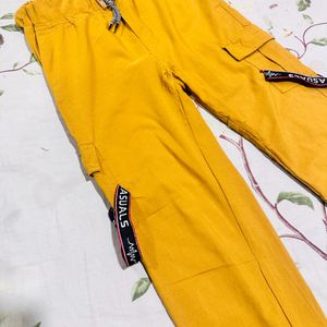 Yellow Cargo Trouser