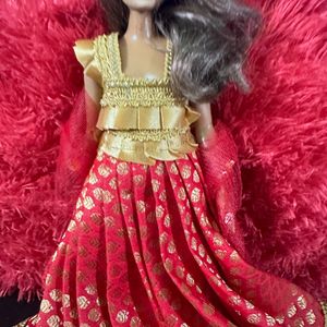 Barbie Dolls Lehanga(doll Not Included)