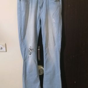 Levi's Distressed Blue Bootcut Jeans..