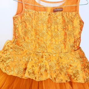 Branded Golden Cute Frock 😍 Negotiable Price