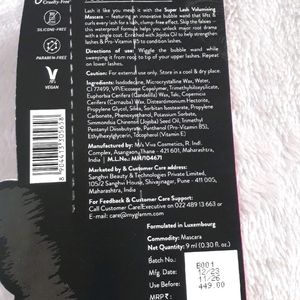 Myglamm Super Lash Volumising Mascara