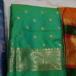 9 Unstitched Pattu Blouse Pieces