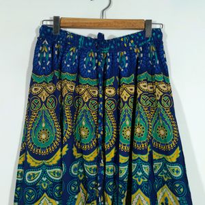 Navy Blue Printed Palazzo Pant For Women's