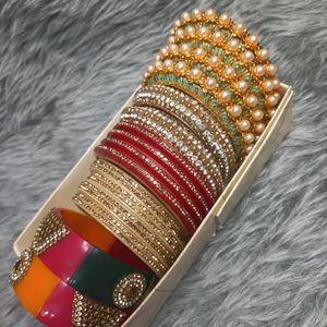 Multicolour Bangles 5 Sets